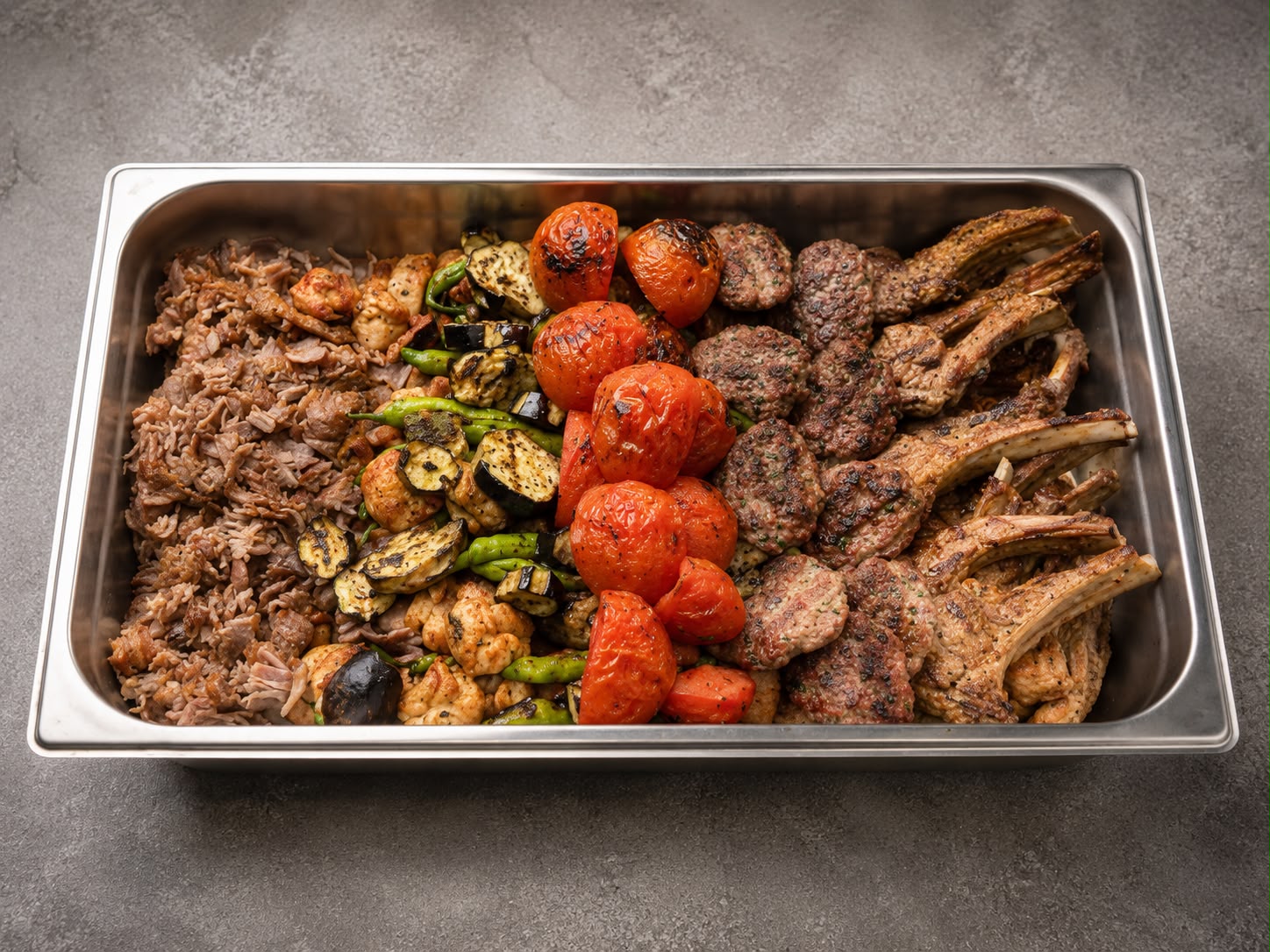 Grosse Grillplatte für Catering und Events